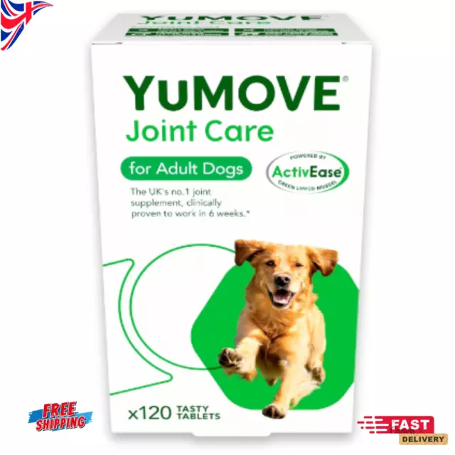 Lintbells YuMOVE Dog Joint Supplement for Adult Stiff Older Dogs 60, 120 Tablets