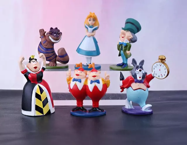 Alice in wonderland Cake Toppers Figures toys Kids Birthday Cake Decoration