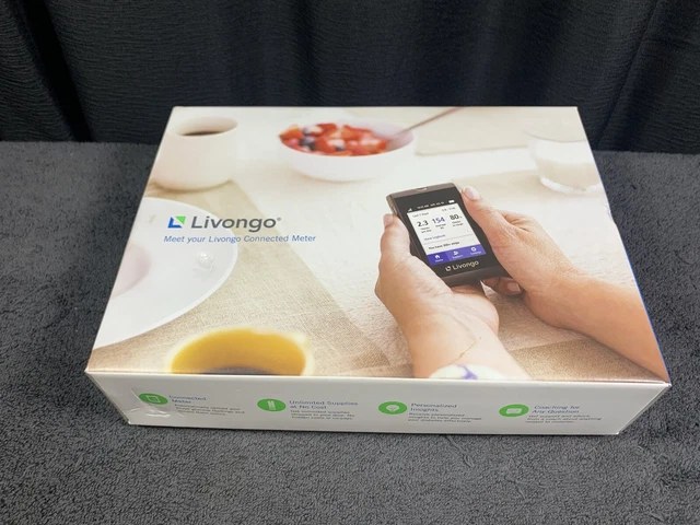Medidor de glucosa Livongo Connected con tiras reactivas, lancetas