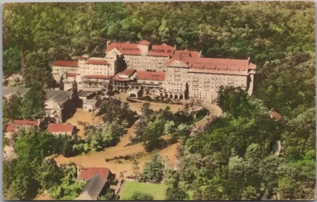 BUCK HILL FALLS, Pennsylvania Postcard "Aerial View of The Inn" Hand-Colored