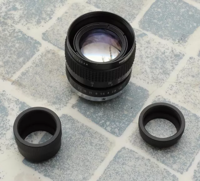Computar TV Lens. Model V5018. 50 mm F1.8 avec 2 rallonges 10 et 20 mm