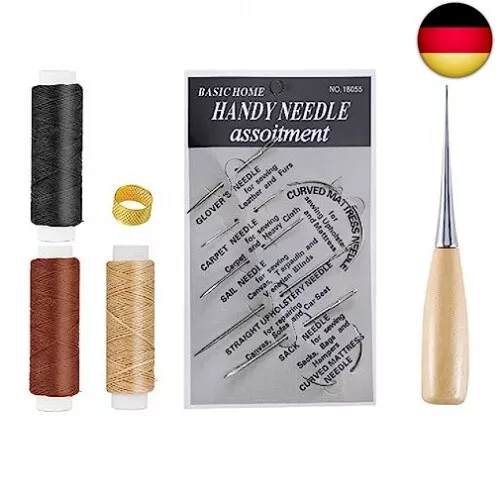 12 Stück Ledernadeln Hand Leder Nähnadeln Leder Werkzeug Set Nähnadeln für Led