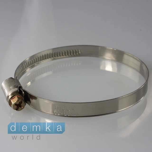 20x Collier de Serrage 60 X 80 MM W2 Acier Zingué din 3017 Mec Inoxydable