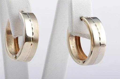 Ohrringe Kreolen Creolen in 333 Gelb gold 5 mm Durchmesser innen #