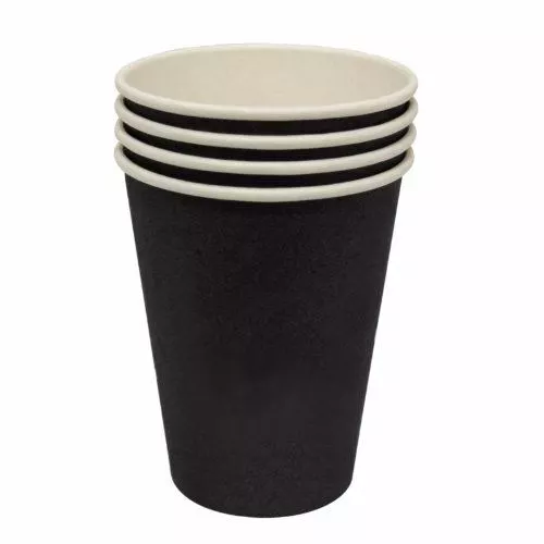 Fiesta Disposable Black Hot Cups 225ml x50