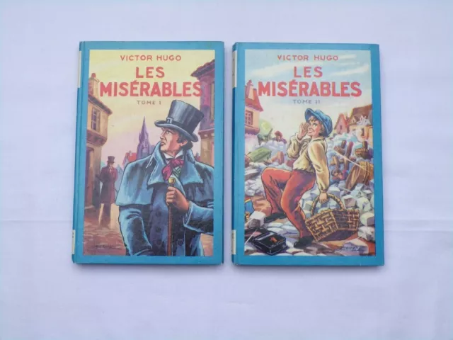 Les Misérables / Victor Hugo / Éd. Vedette / Coll. Bleuet / 1953 / 2 Tomes