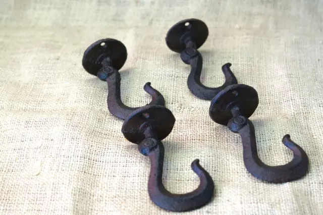 CAST IRON CEILING Hook with Screws Black Kitchen Beam Hanging