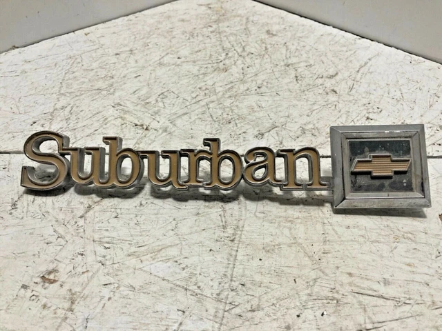 1973-1988 Chevrolet Suburban Rear Tail Gate Or Barn Door Emblem GM 14016626