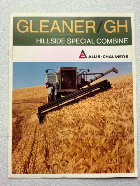 RARE 1972 Allis Chalmers Gleaner Hillside Special GH Combine Sales Brochure