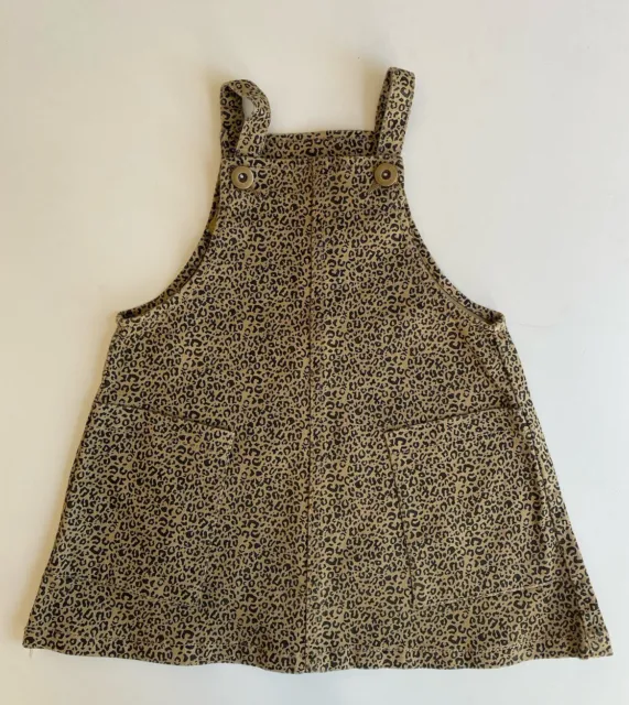 Cinnamon Girl baby girl size 12-18 months brown black leopard print dress, VGUC