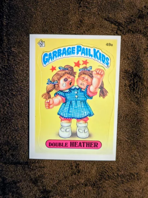 1985 Garbage Pail Kids Original Series 2  Double Heather #49A Matte