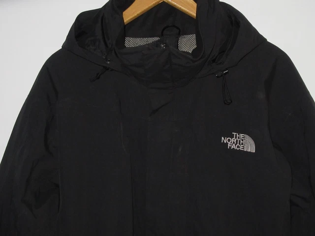 Men THE NORTH FACE HyVent Sz L Black Lightweight Hooded Zip Jacket Mesh Lining 2