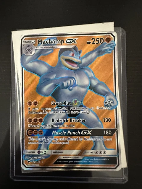 Machamp GX Full Art 135/147 Pokemon Card Burning Shadows Near Mint Minus (NM-)