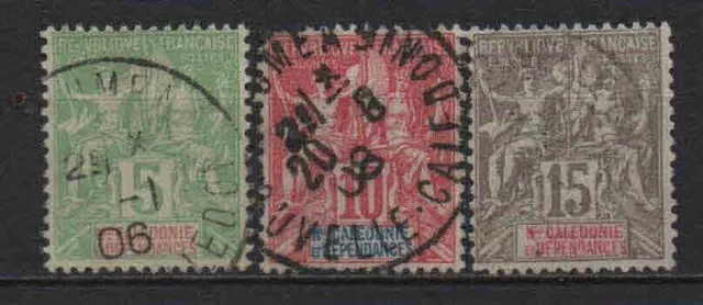 Nouvelle Calédonie   - Colonie Française - Lot de tb N° 59 à 61 - Oblit /A15