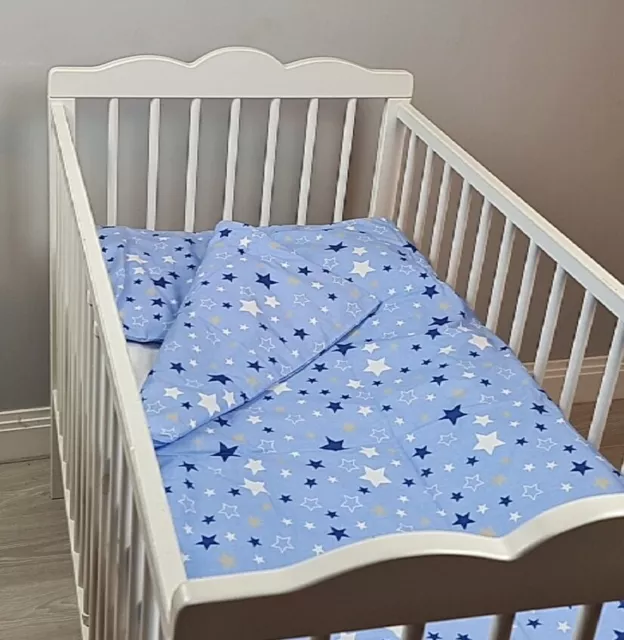 2 3 4 5 pc bedding set nursery baby 100% cotton for cot bed stars blue navy grey