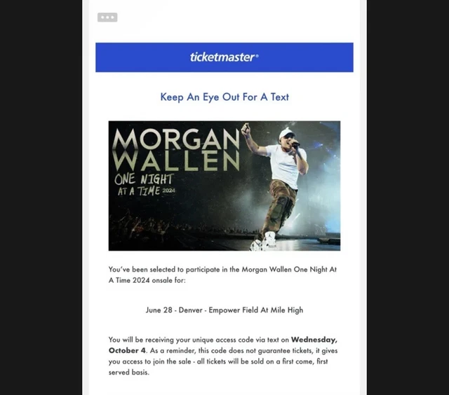 TICKETMASTER WALLEN Presale Code 6/27 Empower Field At Mile High