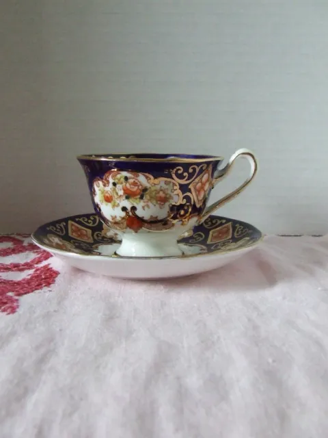 Royal Albert Crown Derby teacup and saucer demi tasse vintage bone china imari