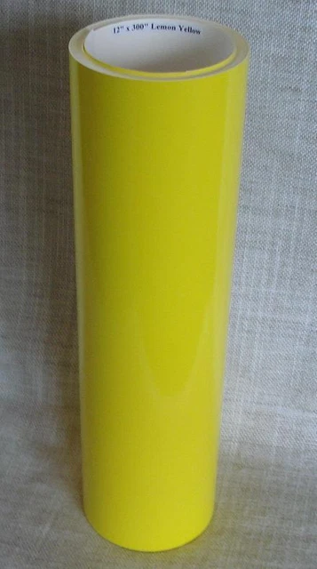 12" x 300" LEMON Yellow Sign Vinyl for Cutter PLOTTER Crafts GRAPHIC, NEW, 25 ft