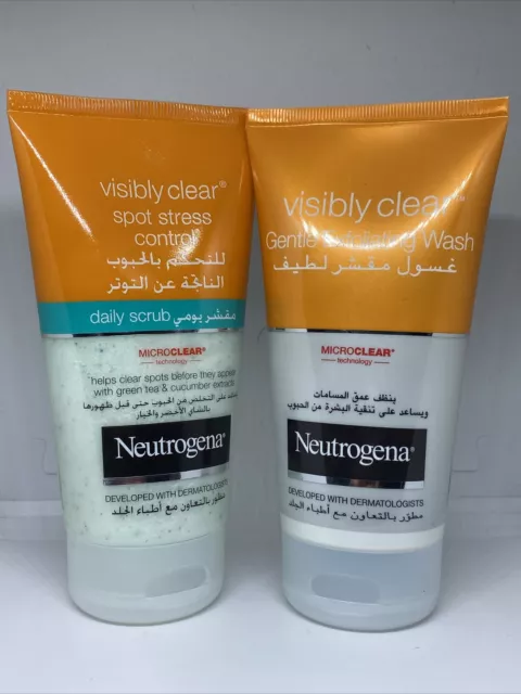 Neutrogena Visibly Clear Gentle Exfoliating Face Wash & Spot Control Scrub 150ml