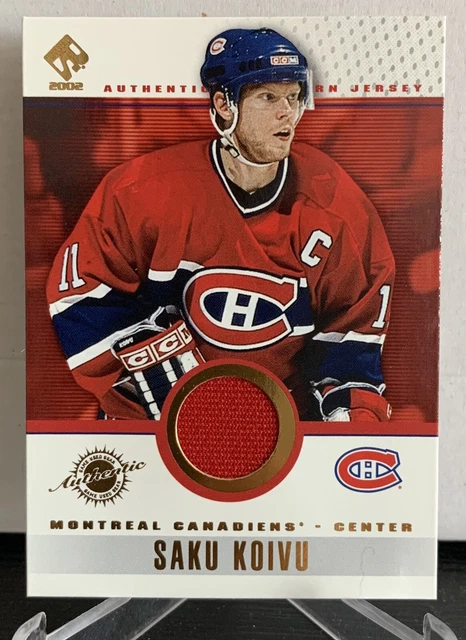 2001-02 Pacific Private Stock Sakic Koivu Game Worn Jersey Montreal Canadiens
