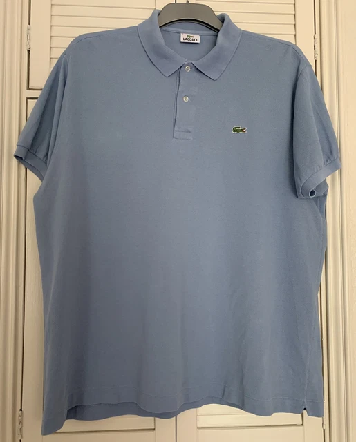 Polo blu Lacoste cotone manica corta taglia 9 4XL circa 54 sul petto