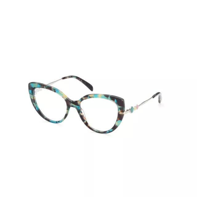 Emilio Pucci EP5190 056 Blue Tortoise Plastic Cat Eye Eyeglasses Frame 53-17-140