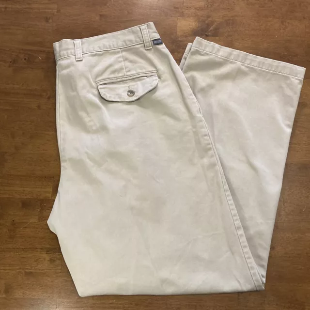 Dockers Recode Khakis Pants Mens Size 36 X 30 Beige Flat Front Casual -EUC