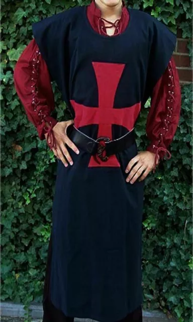 Halloween cosplay Costume MEDIEVAL TEMPLAR Tunic Crusader Renaissance LARP