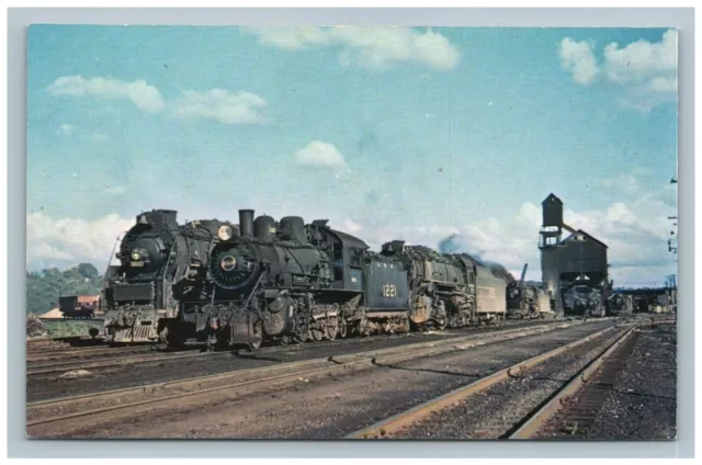Postcard KY 1952 Train Louisville Nashville Railroad LN Depot Corbin Kentucky