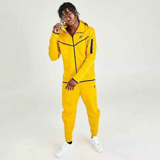 ENSEMBLE DE SURVÊTEMENT complet homme Nike Tech polaire jaune noir  vêtements de sport taille grande EUR 58,69 - PicClick FR