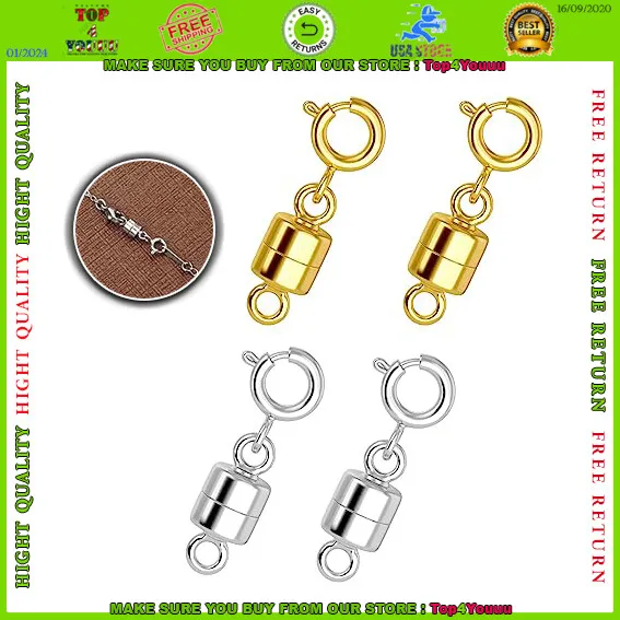 40PCS Necklace Clasp Magnetic Jewelry Locking Clasps and Closures