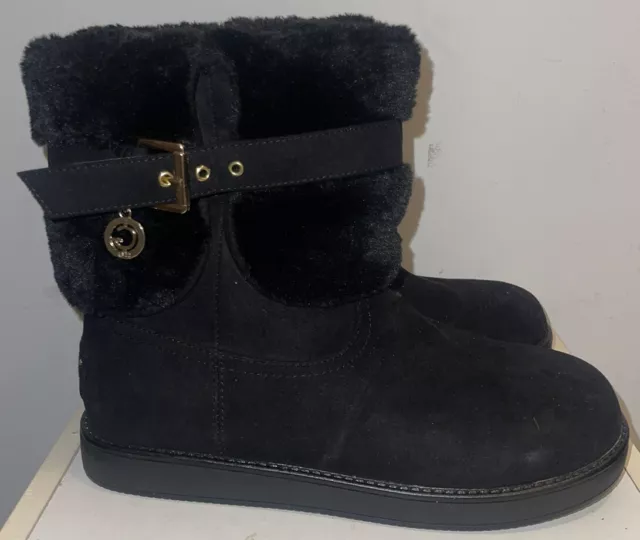 G by Guess Womens Aussie Closed Toe Ankle Cold Weather Boots, Black, Size 8.5