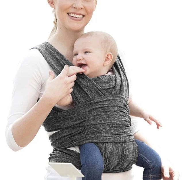 Boppy Baby Carrier—ComfyFit | Heathered Gray with Waist Pocket Hybrid Wrap
