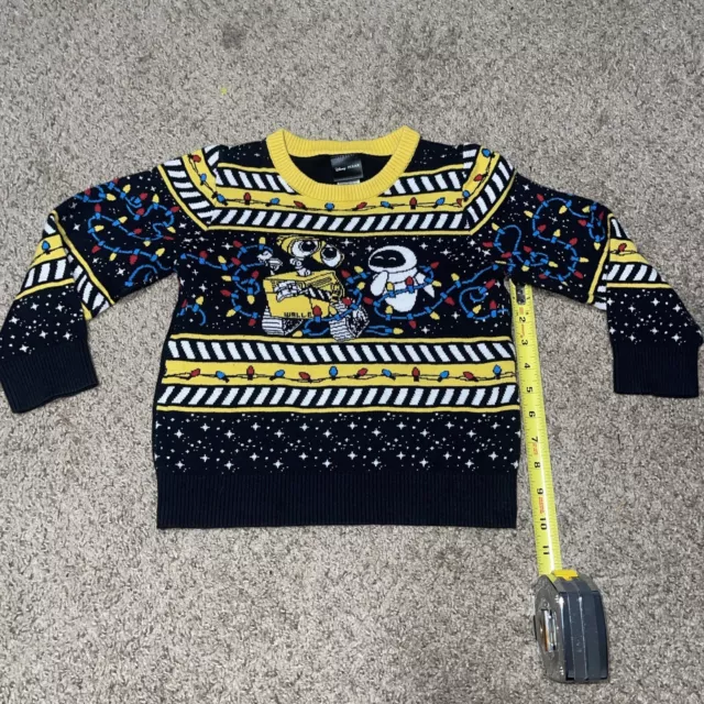 Wall-E and Eve Disney Pixar Ugly Christmas Holiday Sweater Size 5T