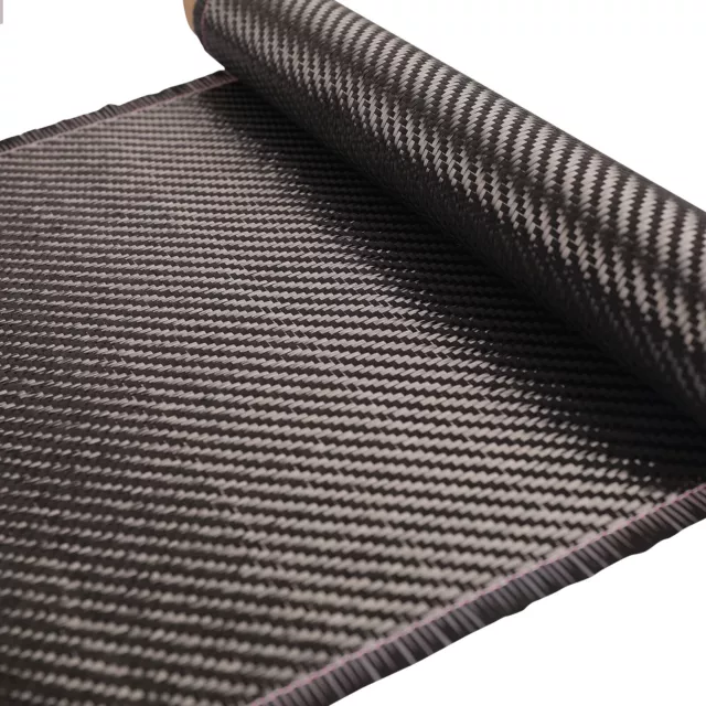 12" x 60" Carbon Fiber Cloth Roll Vinyl Wrap Fabric 2x2 Twill Weave 3k/200gsm