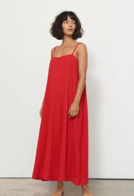 Mara Hoffman Swim Gauze Red Midi Dress Size Small