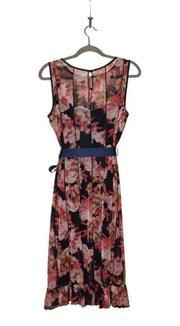 JESSICA HOWARD $89 Floral Mesh Overlay Sleeveless A-line Dress Size 10 2