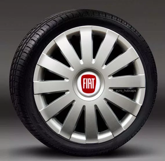 Finiture ruote argento 16", Coprimozzo, Copri per adattarsi a Fiat Punto, Doblo MK3,Scudo