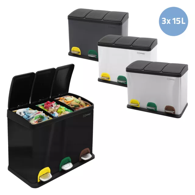 Cubo de basura individual o con compartimentos de 8L/15L/30L/50L color a elegir 3