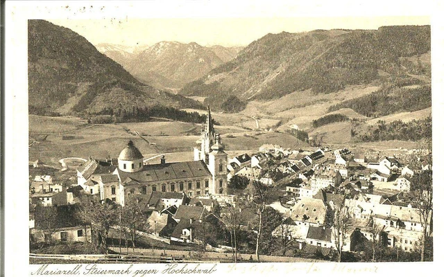 AK. Mariazell gegen Hochschwab  Bruck  Mürzzuschlag Steiermark