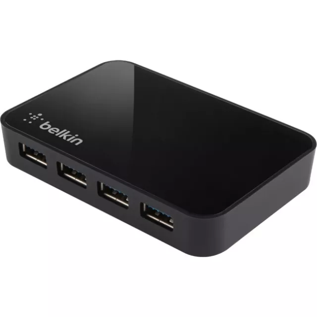 Belkin 4 puertos Super velocidad USB3.0 Hub - negro