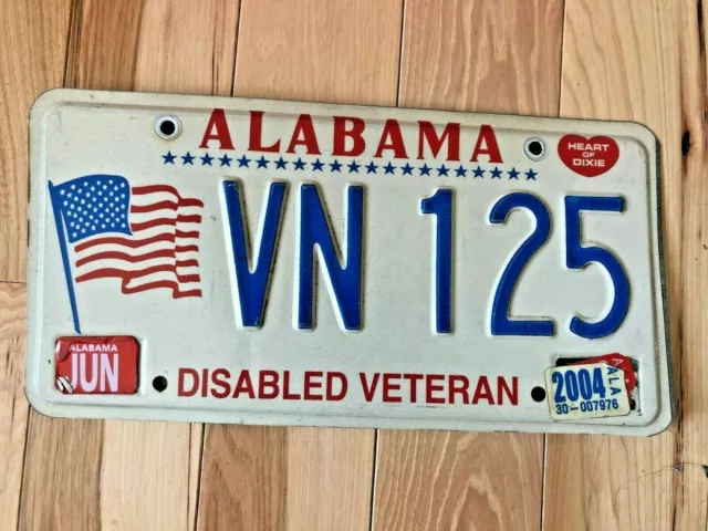 Alabama Disabled Veteran License Plate