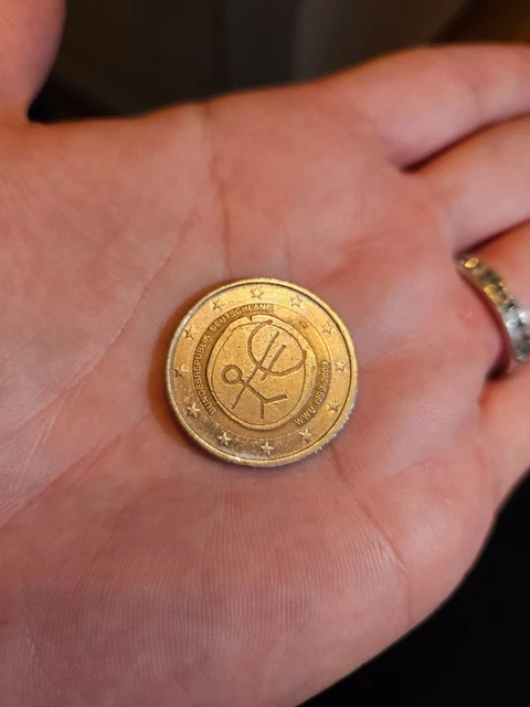 1 Euro Münze Slovensko 2009 Fehlprägung Erkennen SELTENE 2 EURO Münze Fehlprägung Strichmännchen Serie WWU 1999-2009 EUR