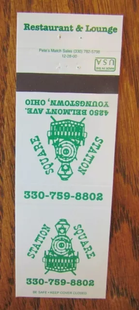 Train On Matchbook Matchcover: Station Square Restaurant (Youngstown, Ohio) -E25