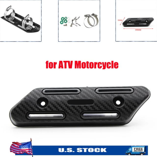 25-51mm Motorcycle Exhaust Pipe Carbon Fiber Look Cover Protector Heat Resistant