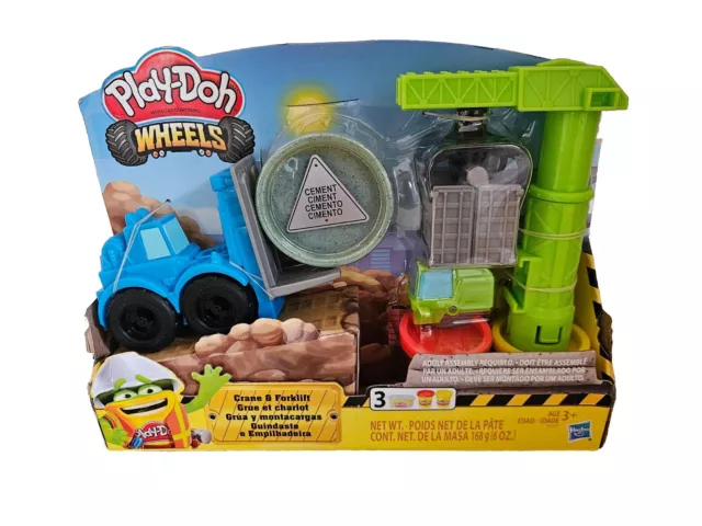 Play-Doh Wheels Knete Set Baustelle Gabelstapler Und Kran Kinder 3+ Spielzeug