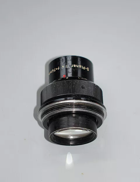 Rarität !!! Objektiv Carl Zeiss S Planar 1. 4 f: 74mm  Blende  8 - 64 2