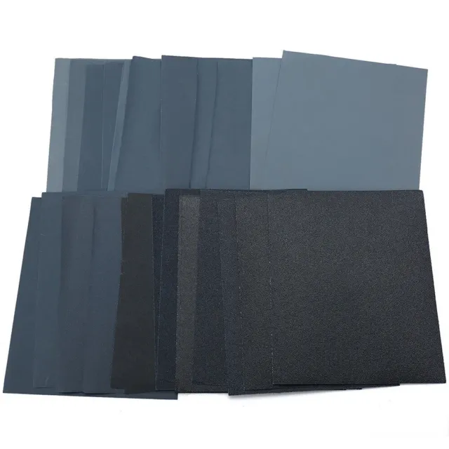 9x11'' Wet Dry Silicon Carbide Waterproof Sandpaper Sheets 80-3000 Assorted Grit