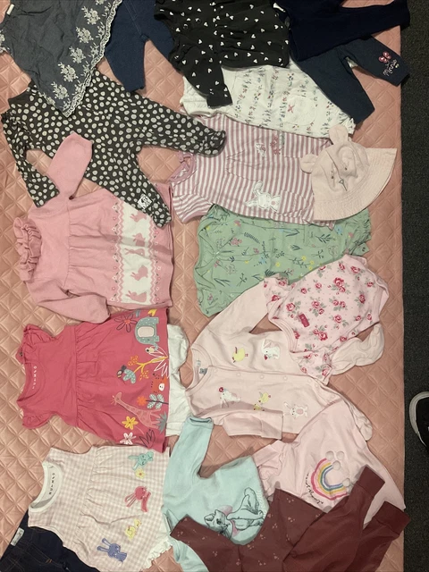 Baby Girls large clothes bundle various brands size 0-3 Months