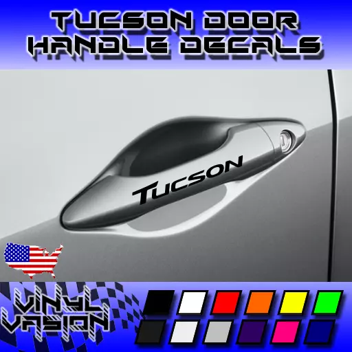 4x Tucson Door Handle Decal Sticker Hyundia SE SEL Limited Sport Night Ultimate